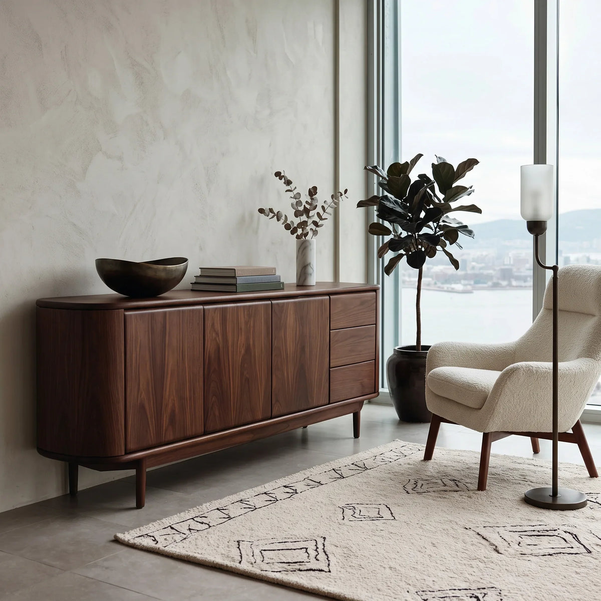 Modern Storage Sideboard With Drawers For Home Office