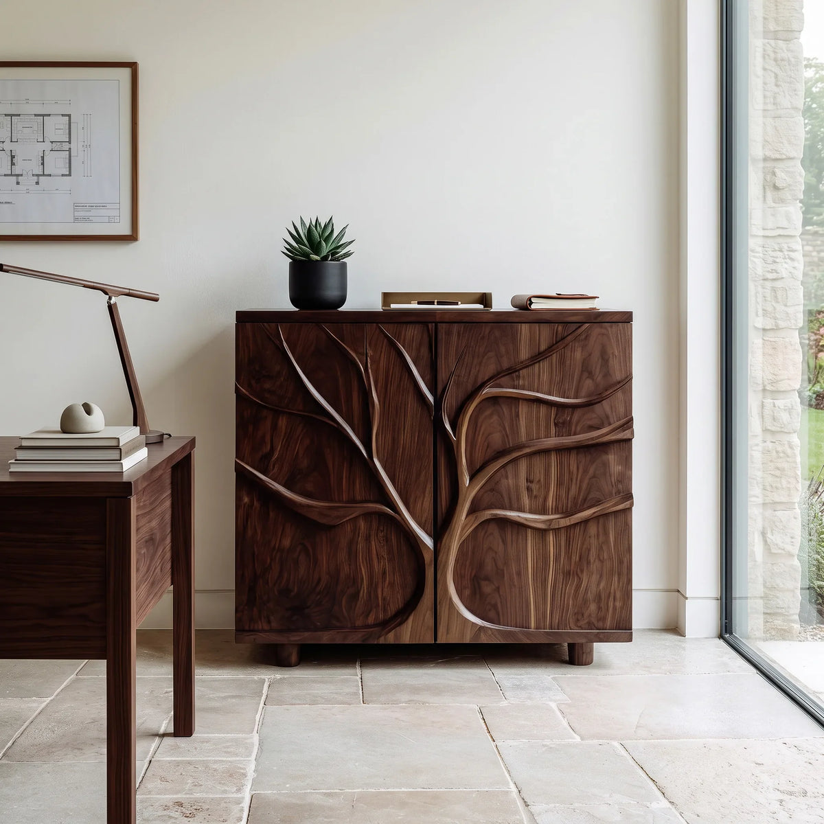 Modern Branch Relief Cabinet For Hallway