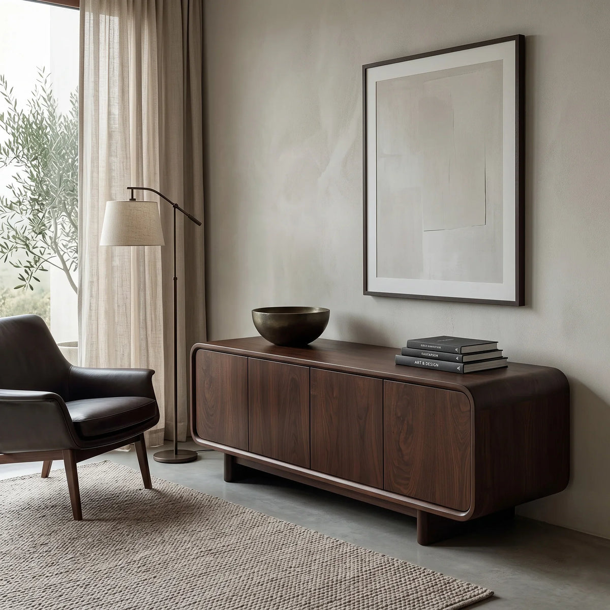 Contemporary Minimal Storage Sideboard For Dining Room