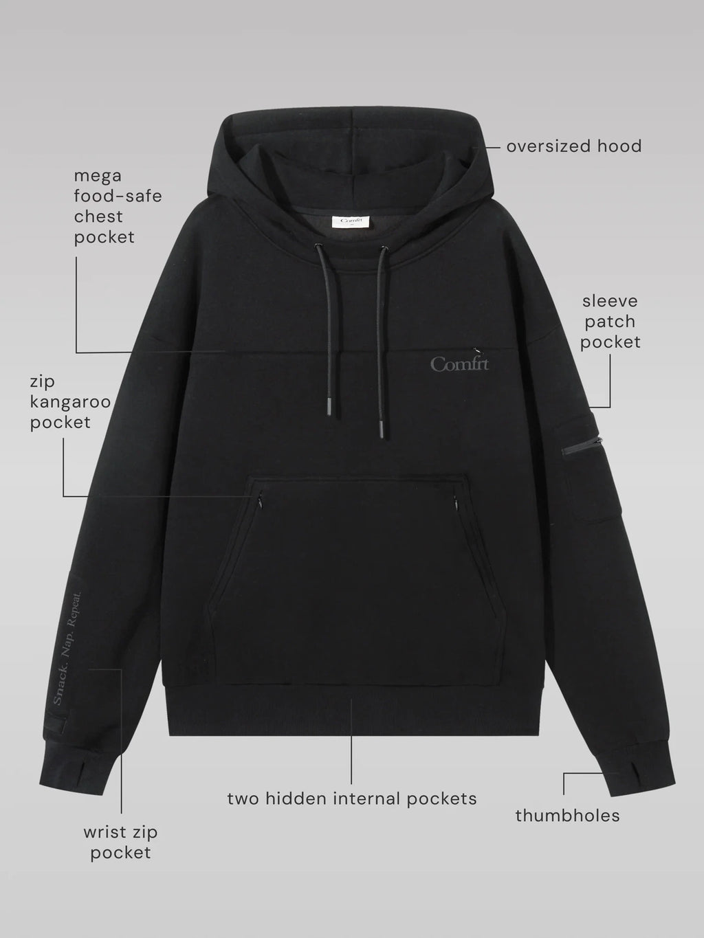 Pullover Hoodie - Black