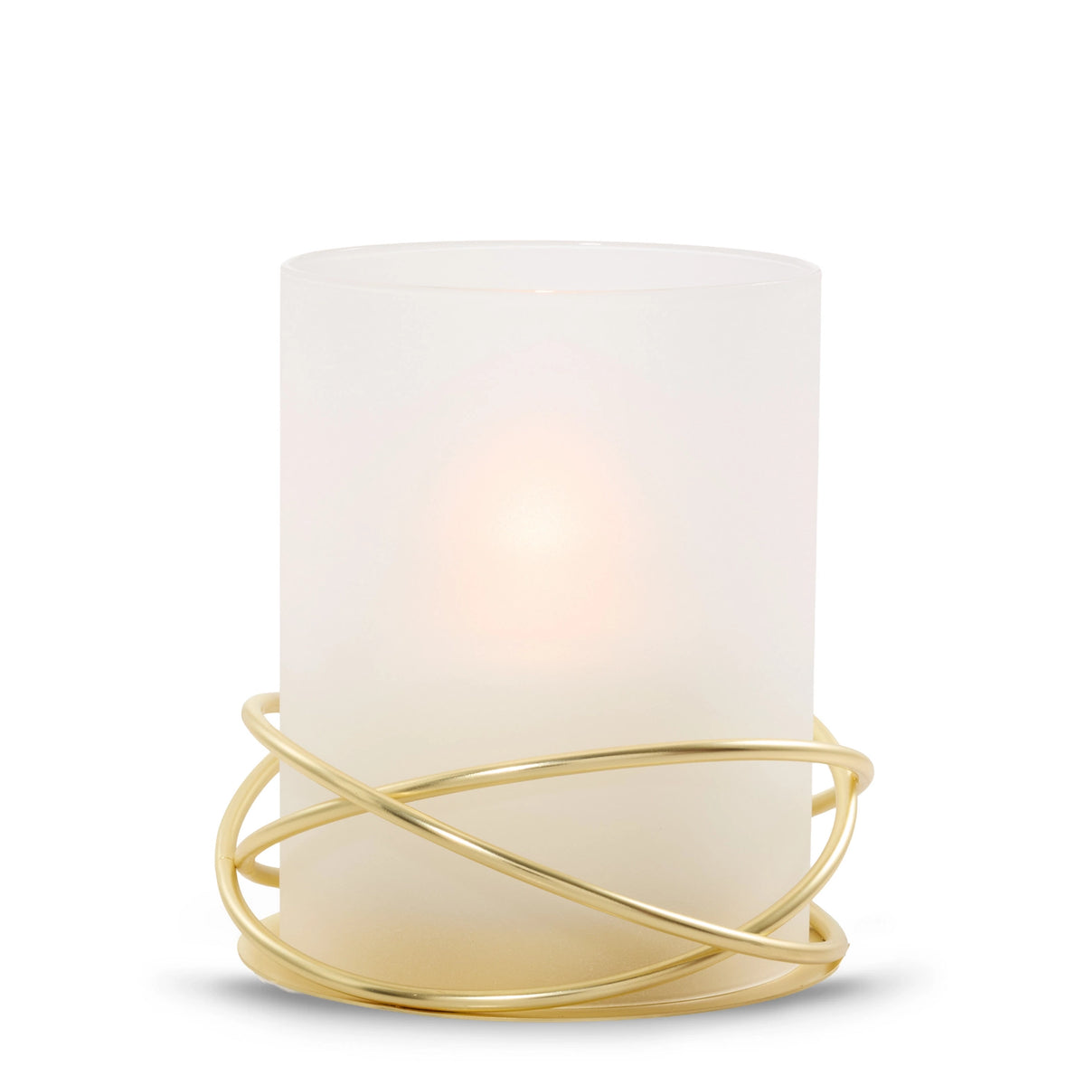 Golden Halo Jar Candle Holder