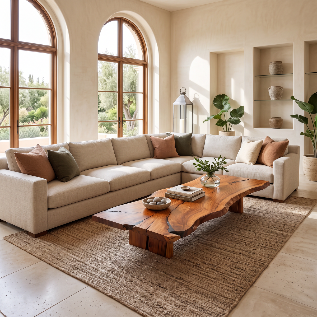 Dark Wooden Coffee Table With Minimalist Base And Natural Grain Detail For Lounge