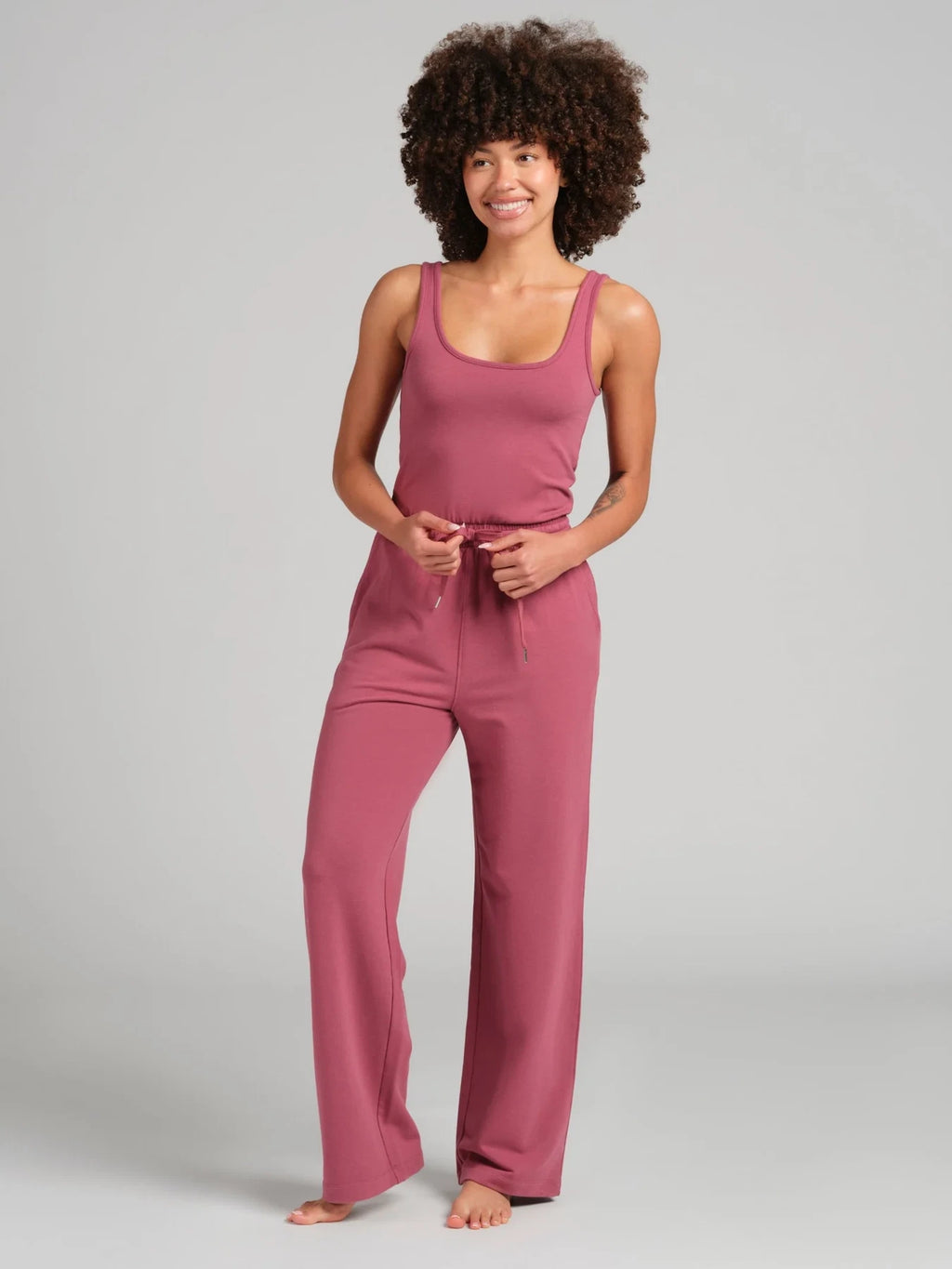 Terry Jumpsuit - Berry