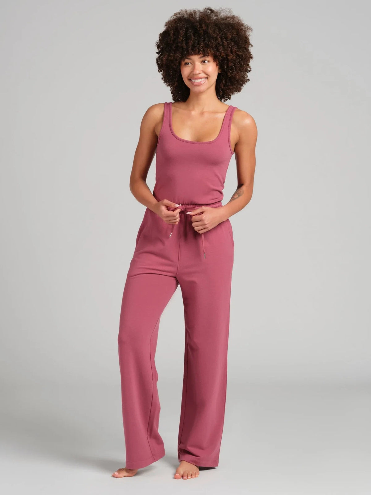 Terry Jumpsuit - Berry