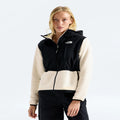 Women's Full-Zip Fleece Hoodie - White/Black