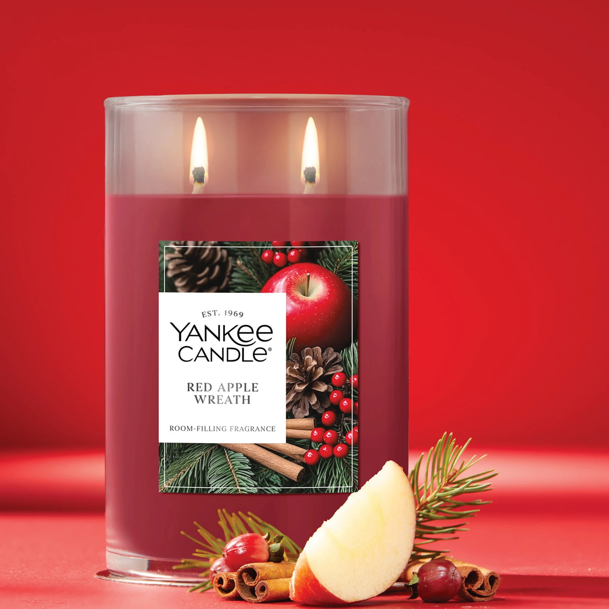 Large Tumbler Candle - Red Apple