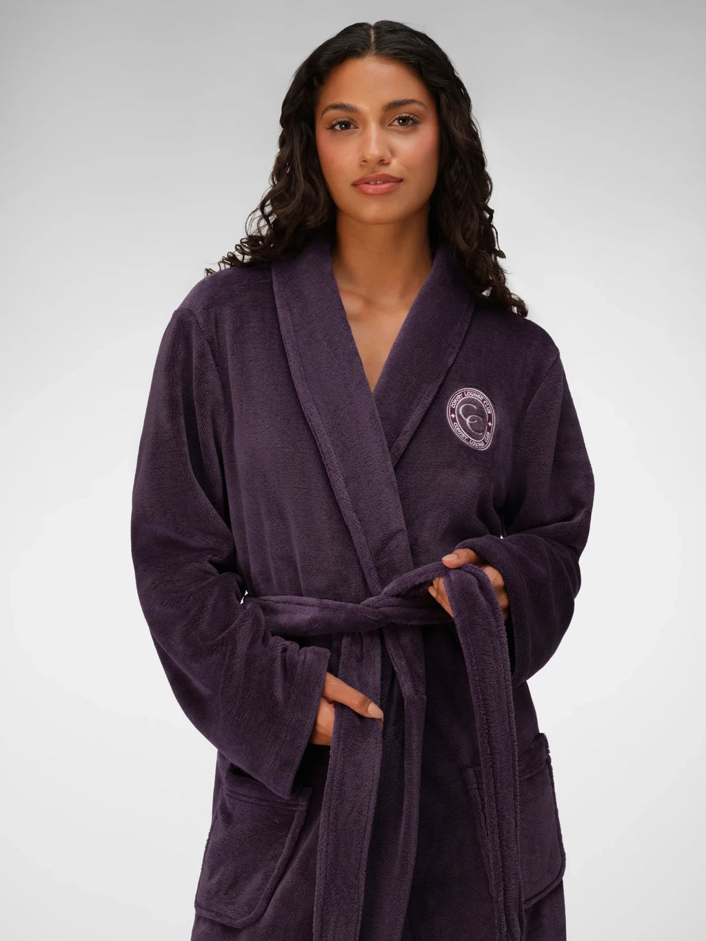 Plush Lounge Robe - Blackberry