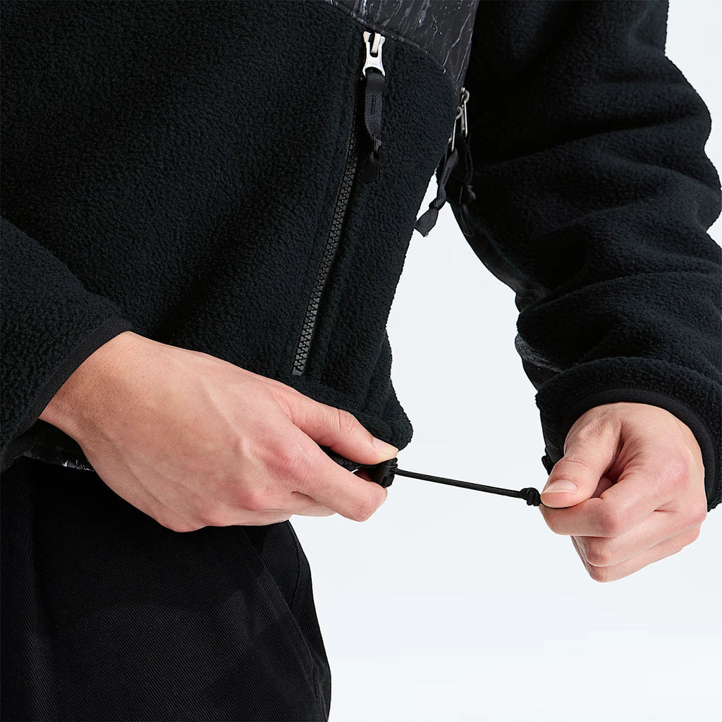 Men's Full-Zip Fleece Jacket - Black Print