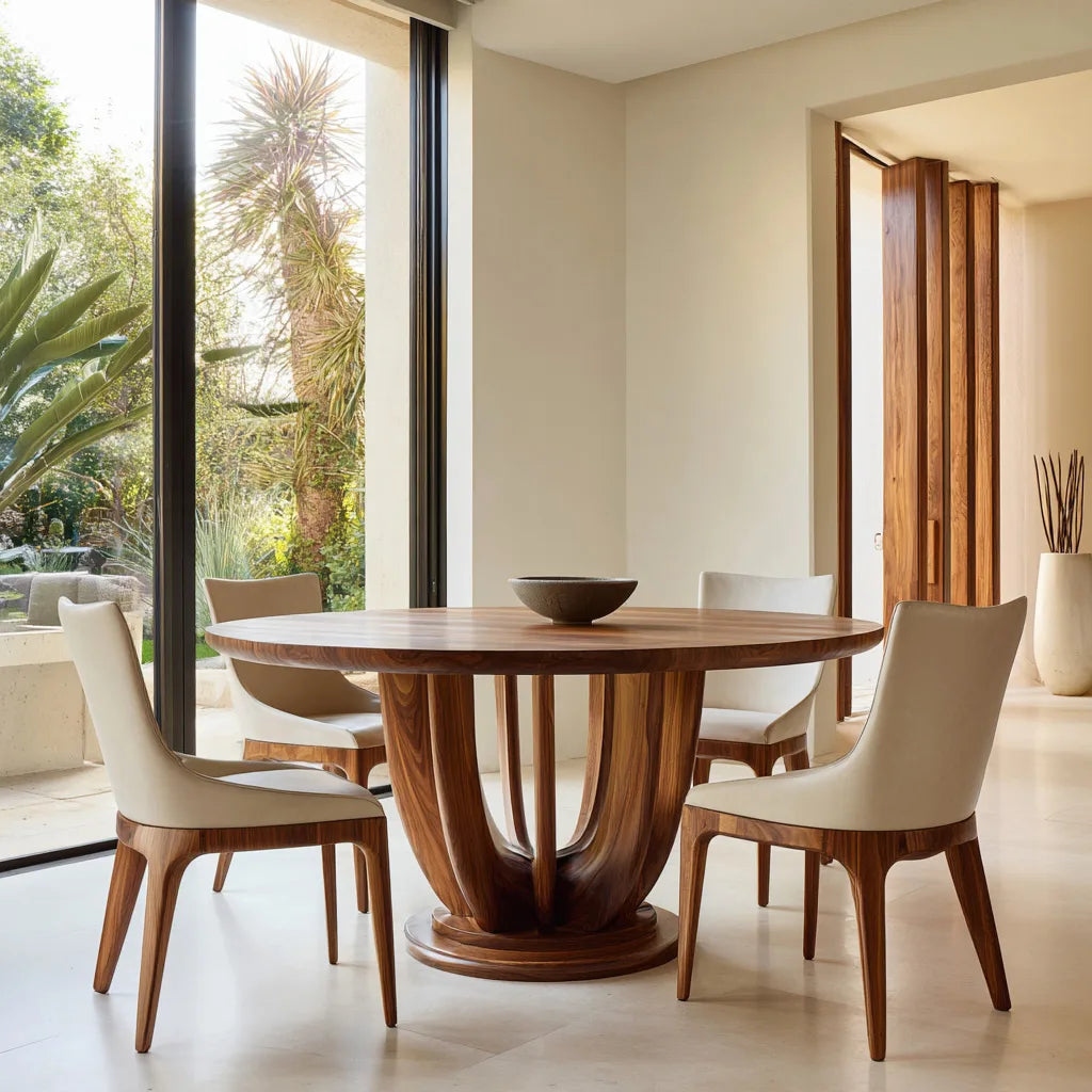 Modern Loop Base Round Dining Table For Dining Room