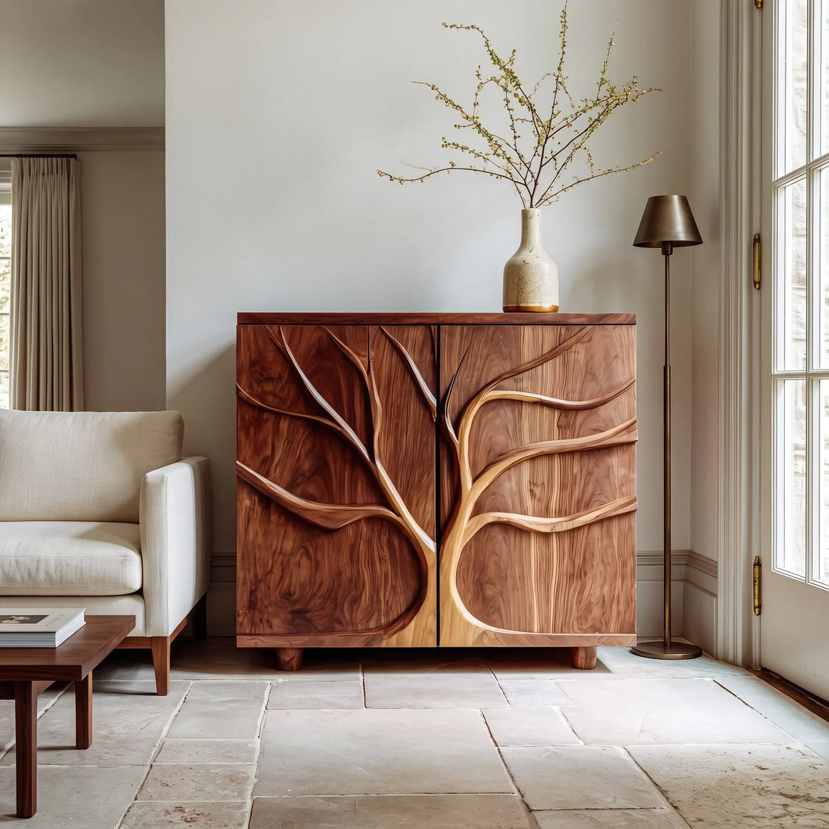 Modern Branch Relief Cabinet For Hallway