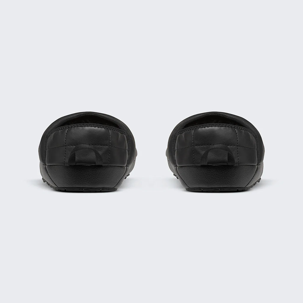Leather Insulated Mule Slippers - Black
