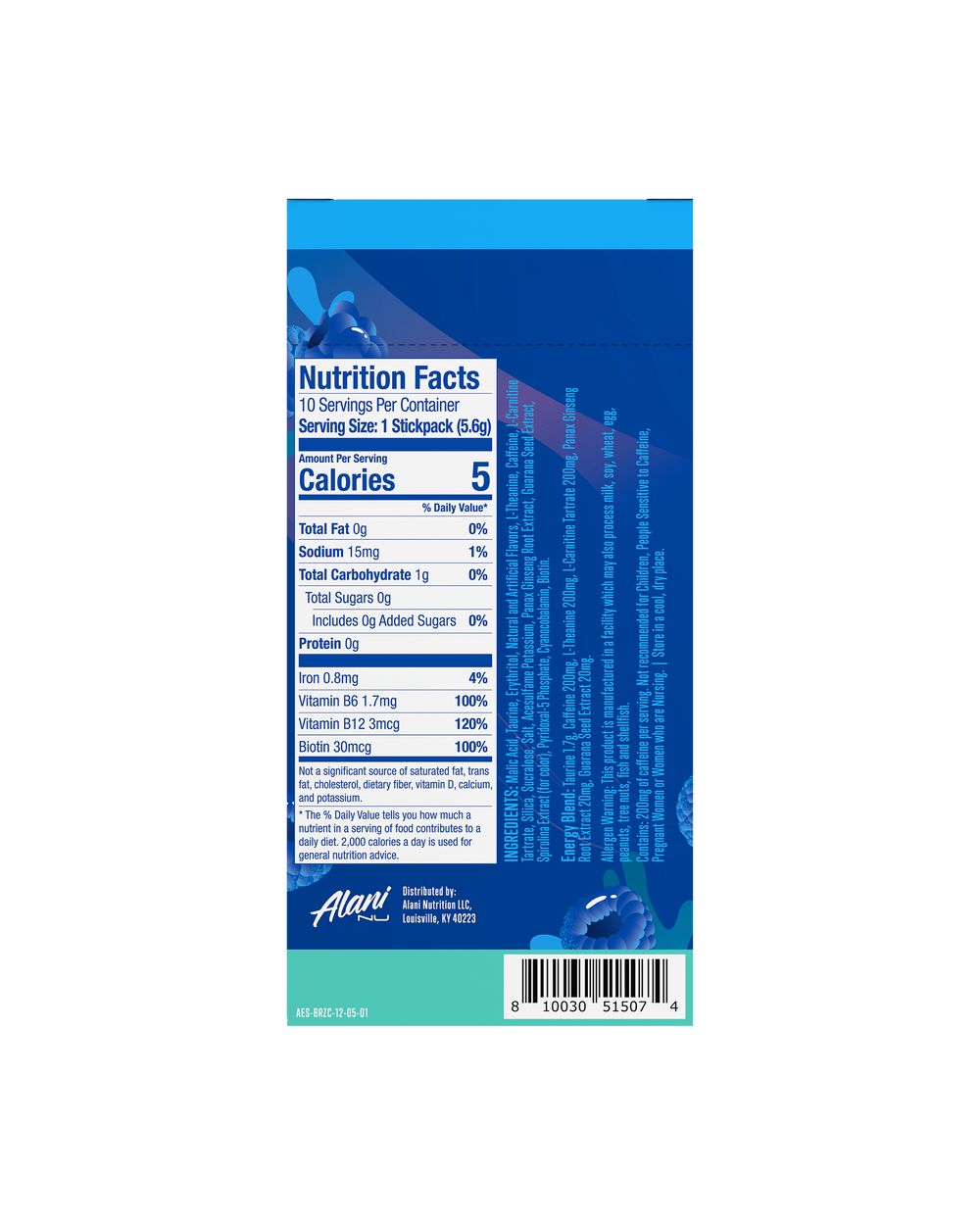 Energy Drink Mix Sticks - Breezeberry