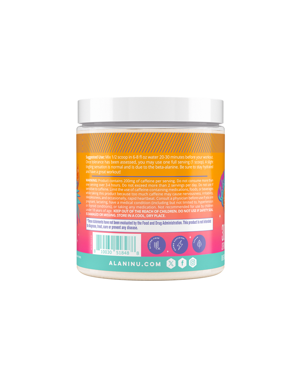 Sugar-Free Pre-Workout Powder - Orange