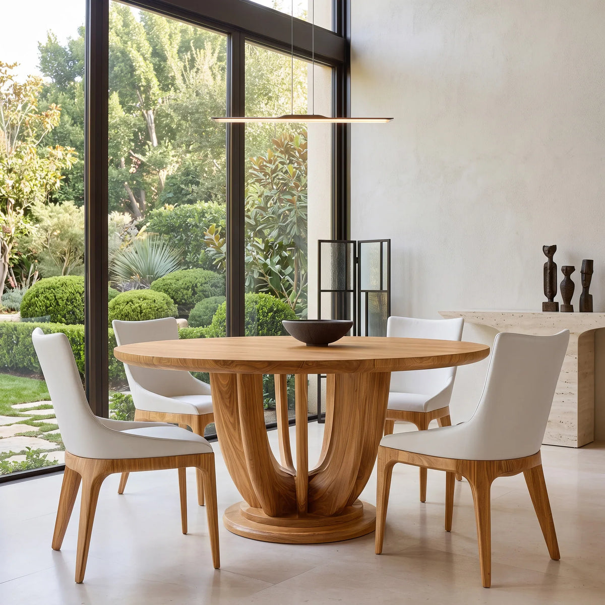 Modern Loop Base Round Dining Table For Dining Room