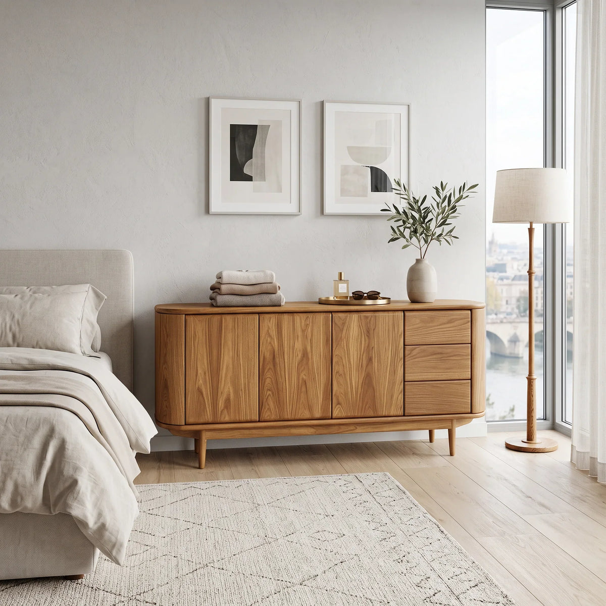Modern Storage Sideboard With Drawers For Home Office