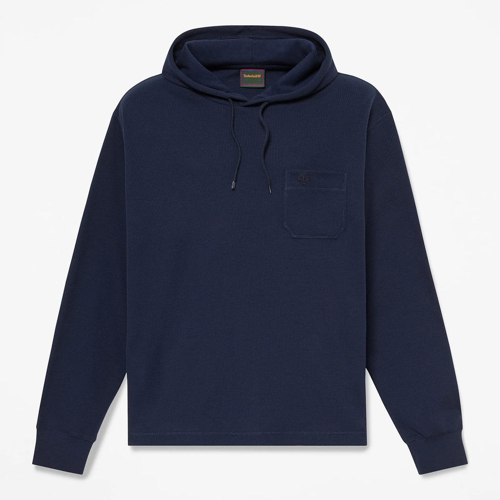 Men's Waffle-Knit Hooded Sweatshirt