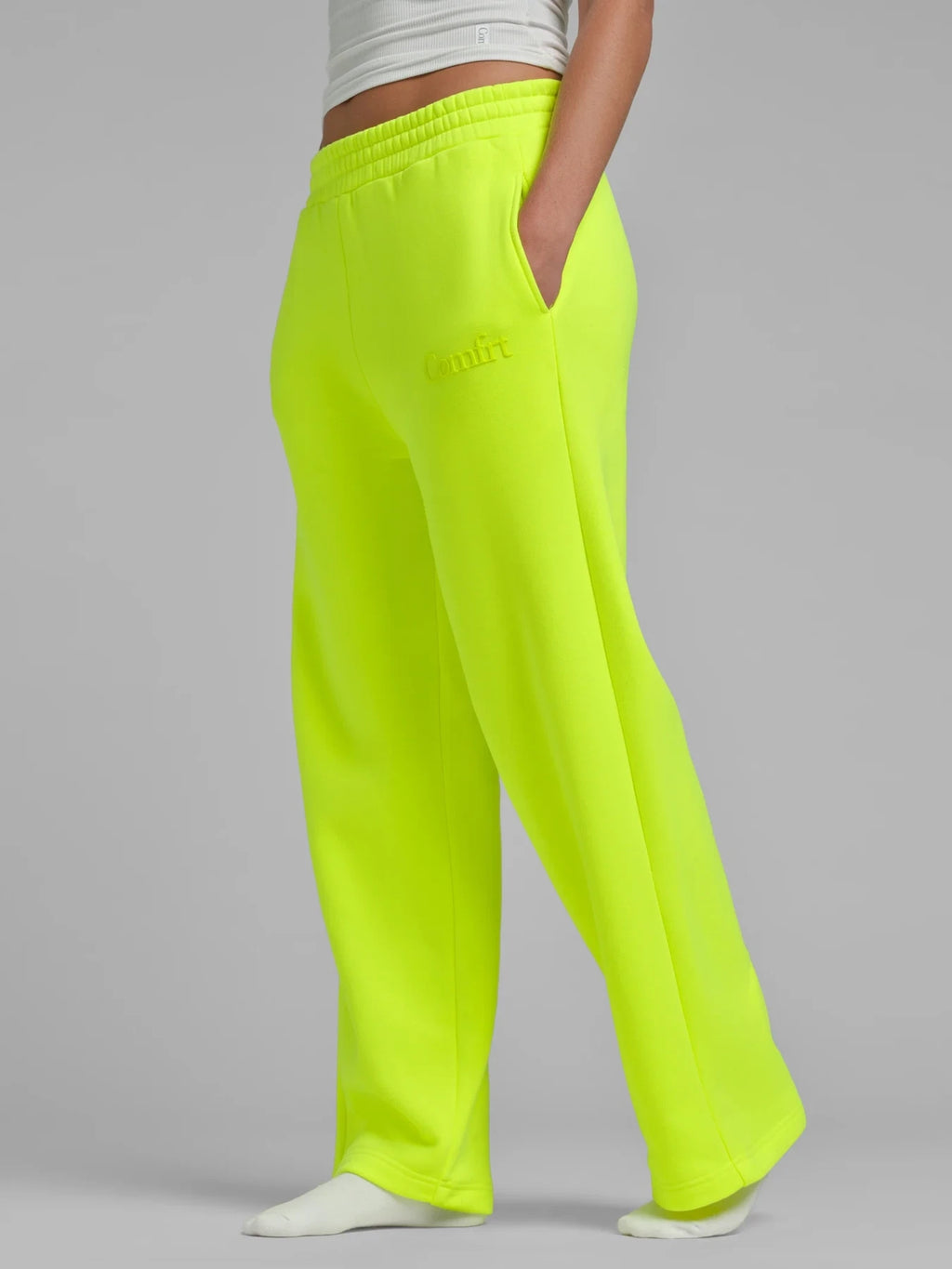 Bright Straight Leg Sweatpants - Yellow