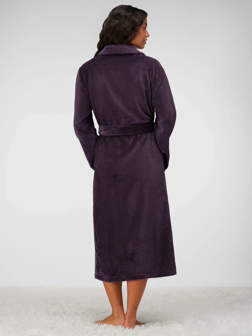 Plush Lounge Robe - Blackberry