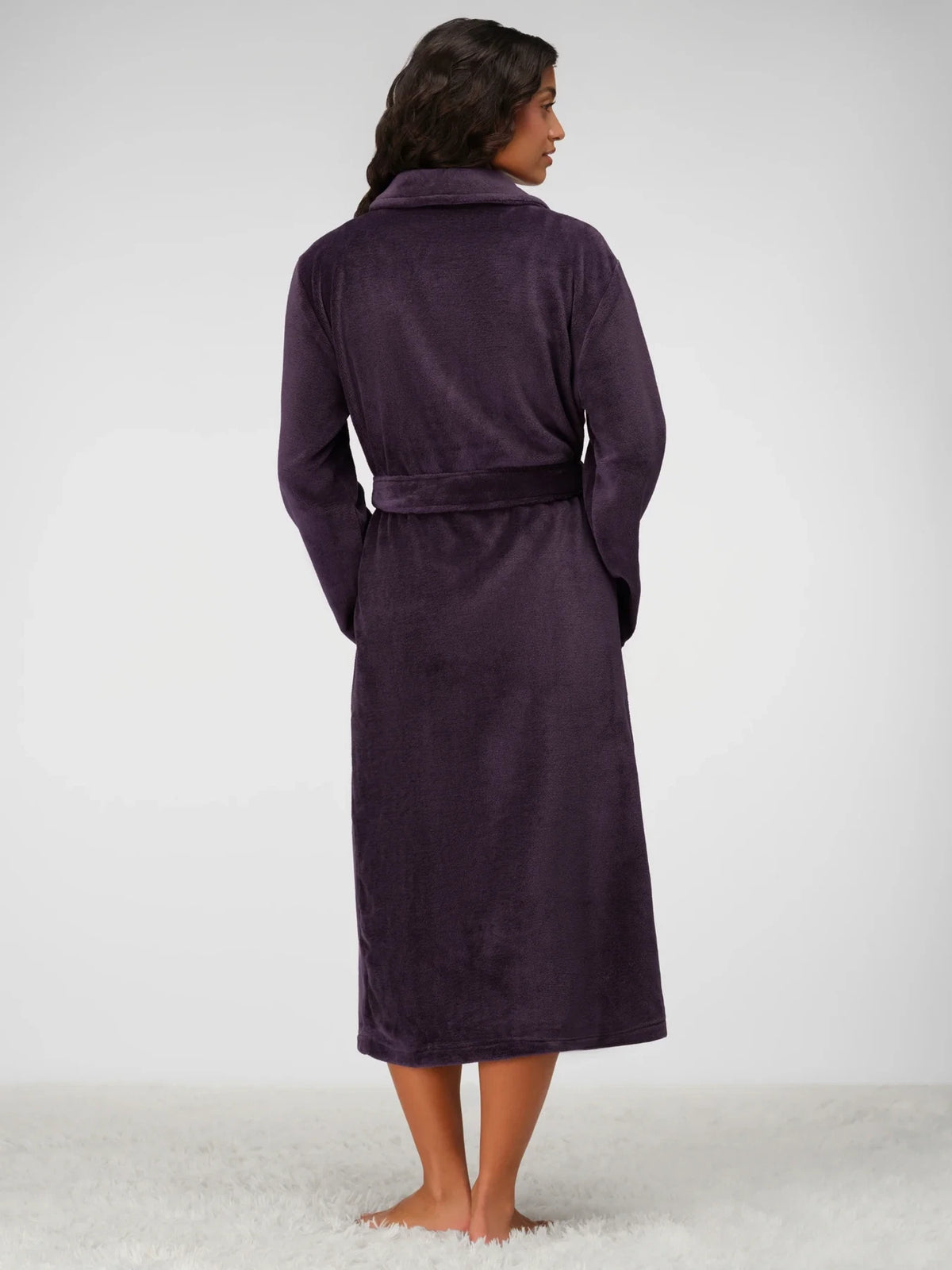 Plush Lounge Robe - Blackberry