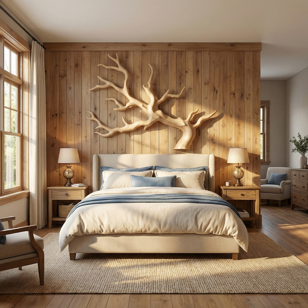 Rustic Branch Wall Decor With Natural Tree Form For Living Room