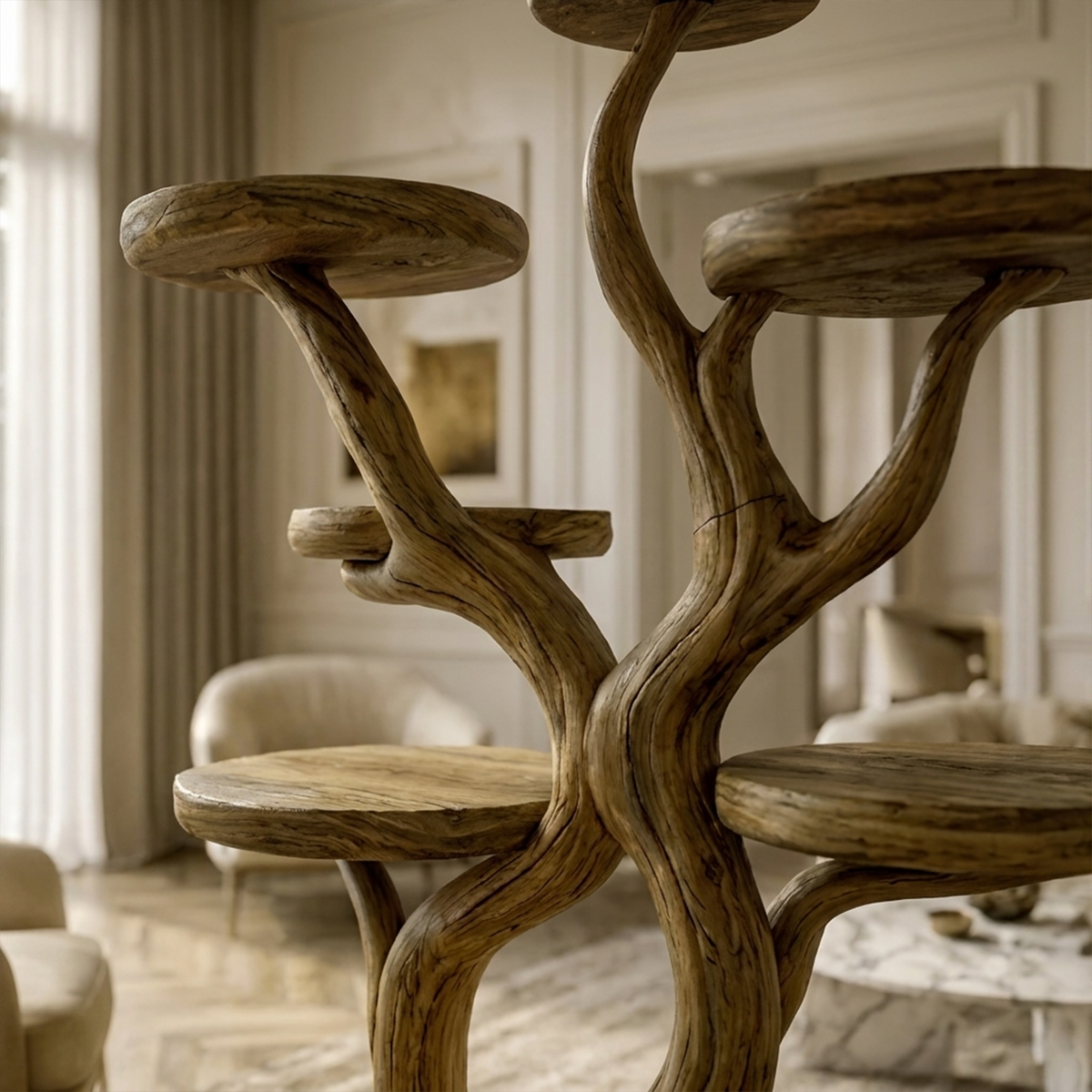 Rustic Organic Cat Tree Sculptural Pet Furniture