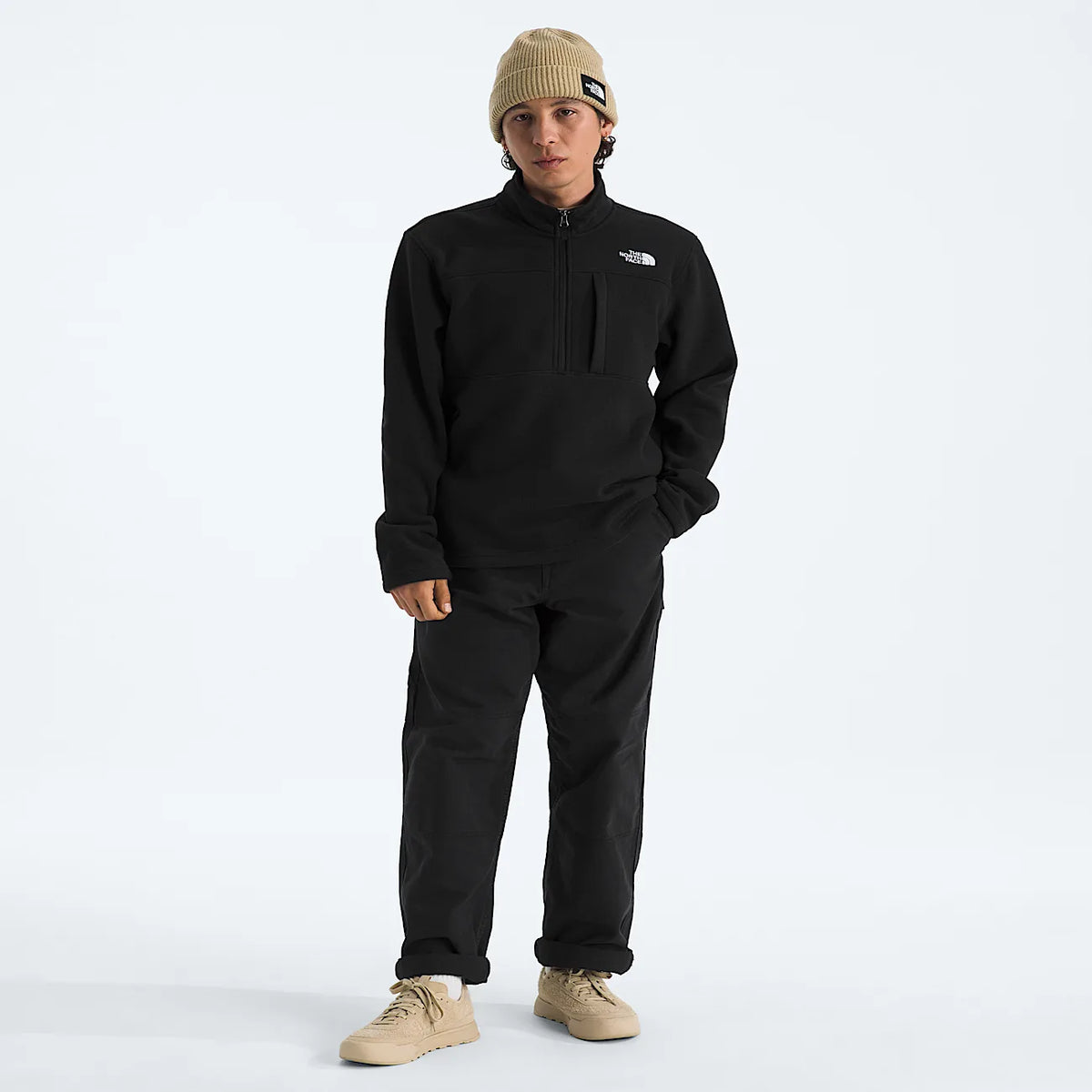 Men's Quarter-Zip Fleece Pullover - Black