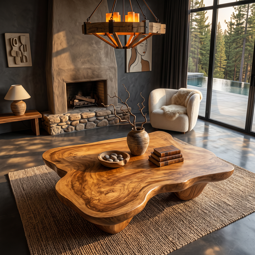Modern Coffee Table With Minimal Base For Living Room