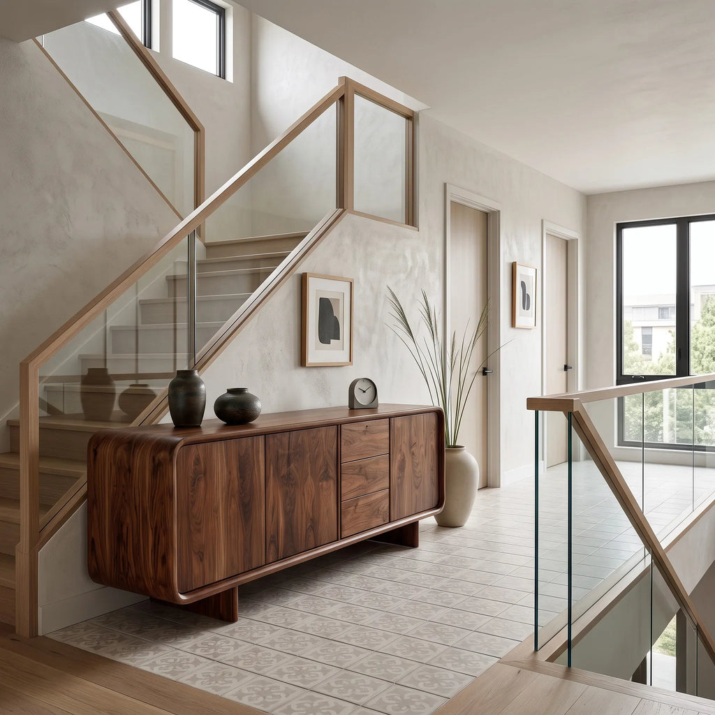 Contemporary Rounded Storage Sideboard For Living Room