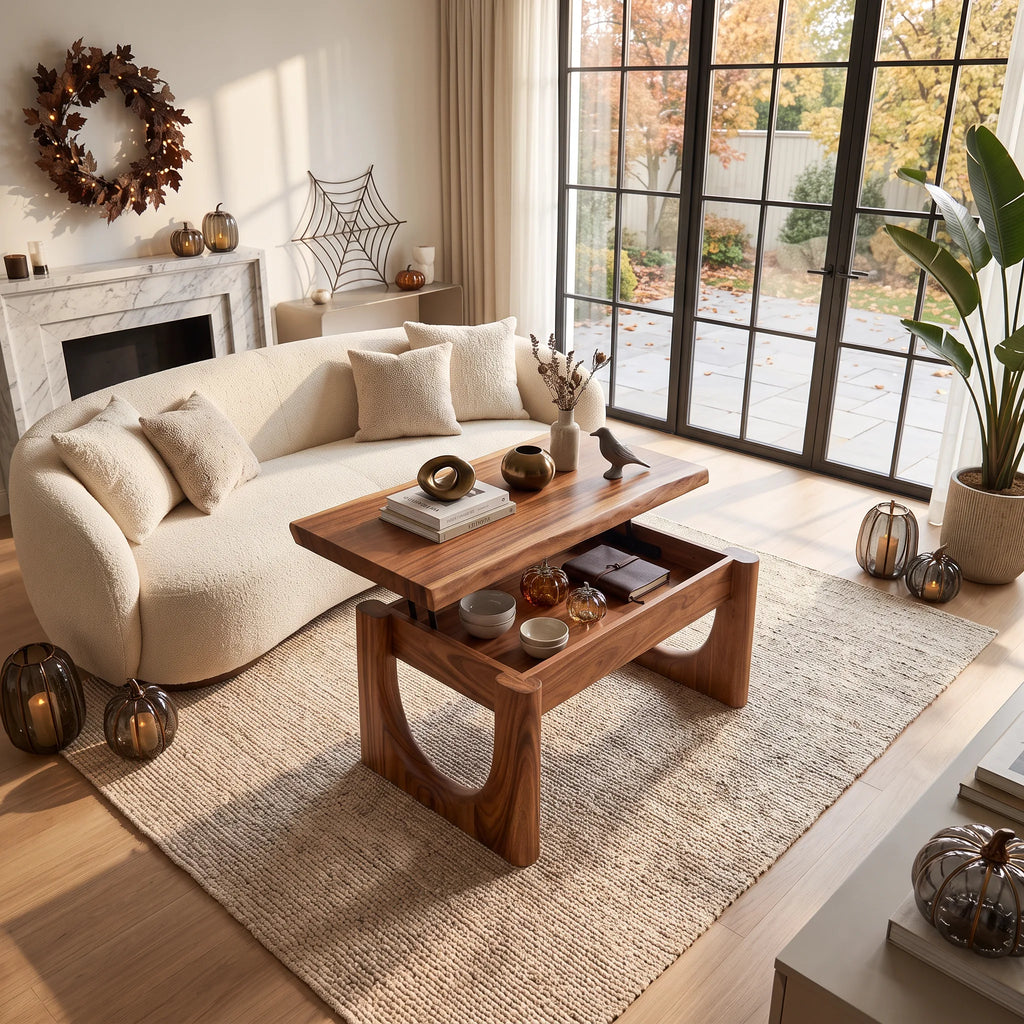 Farmhouse Halloween Lift Top Coffee Table Country Cottage