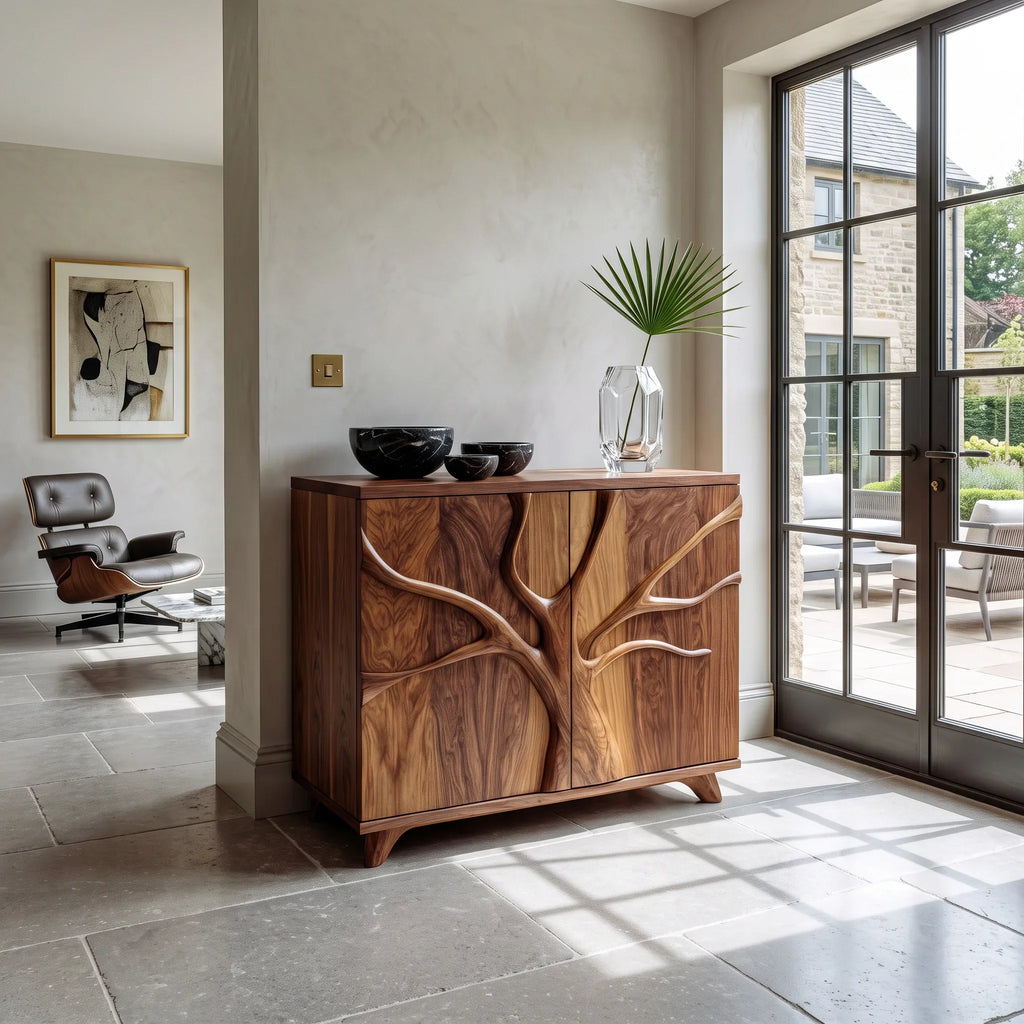 Modern Sculptural Branch Cabinet For Entryway