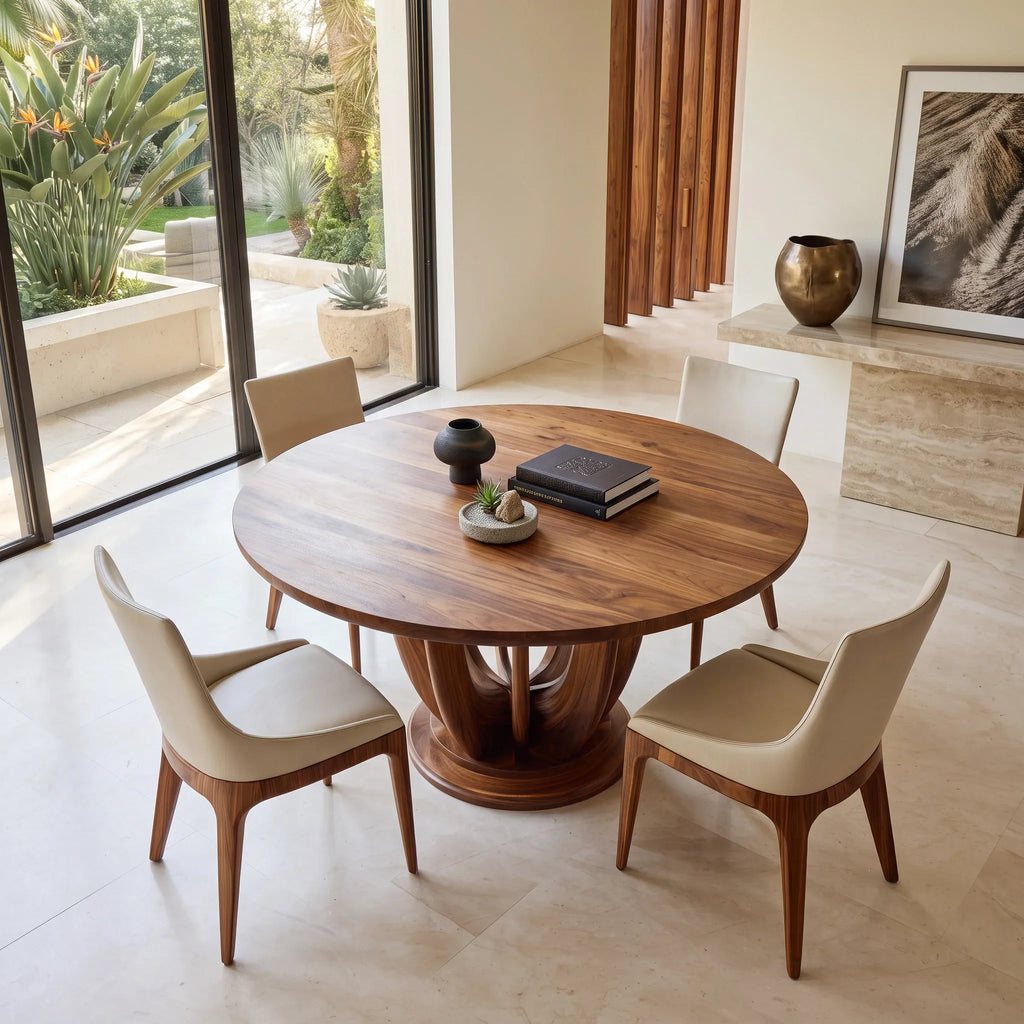 Modern Loop Base Round Dining Table For Dining Room