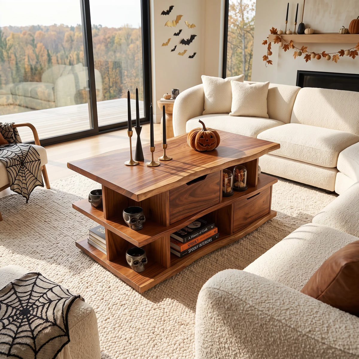Mid Century Halloween Storage Coffee Table Great Room