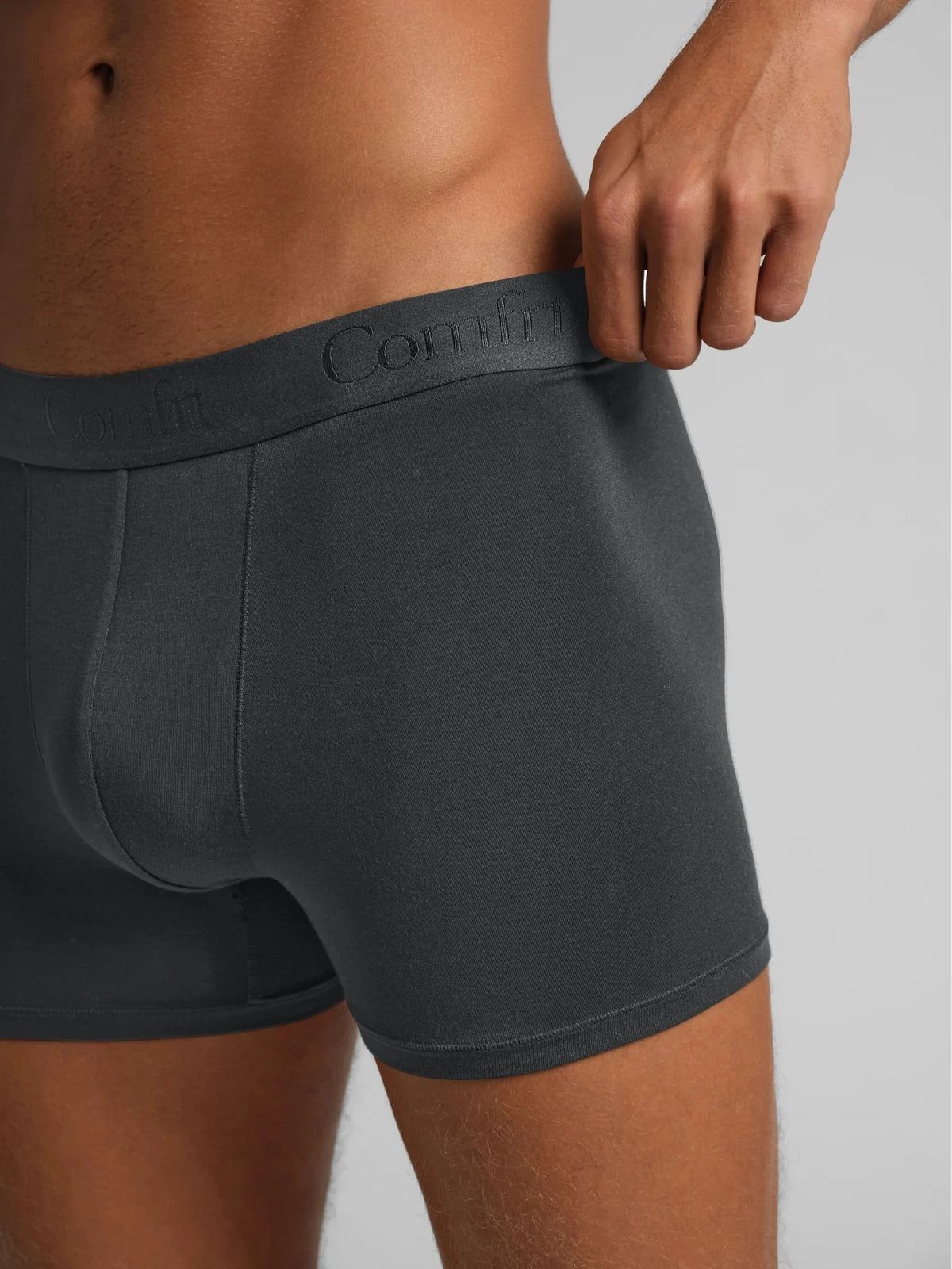 Men's Modal Boxer Brief - Steel Grey