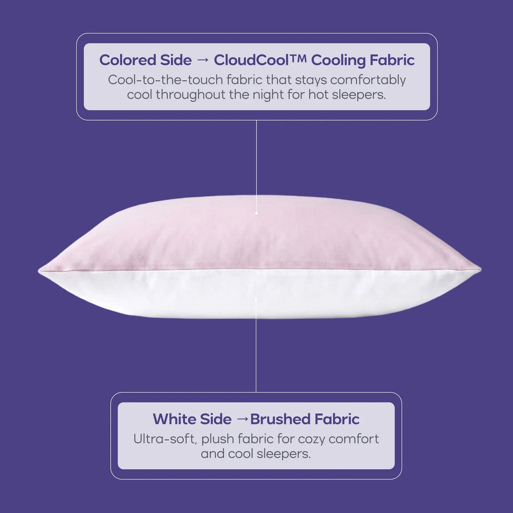 Reversible Cooling Pillowcases, 2-Pack - Pink