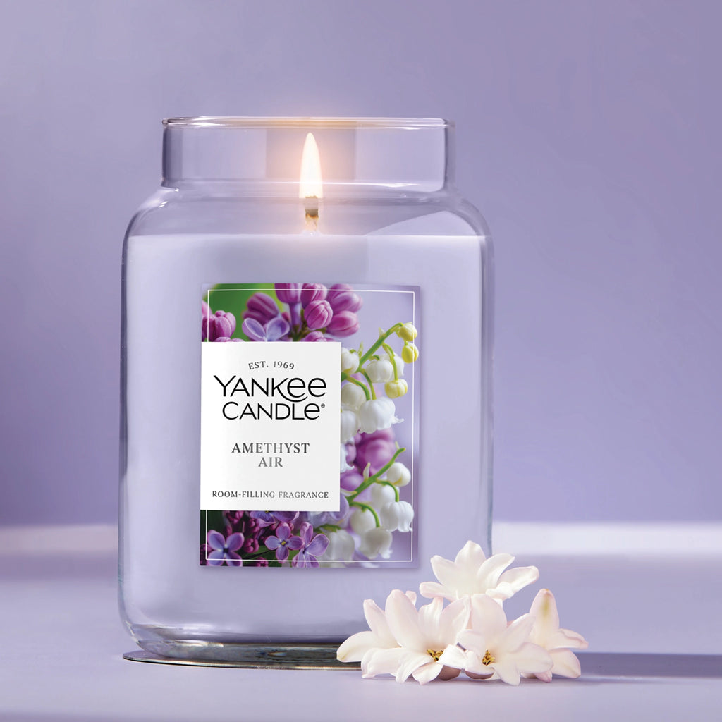 Large Floral Scented Jar Candle