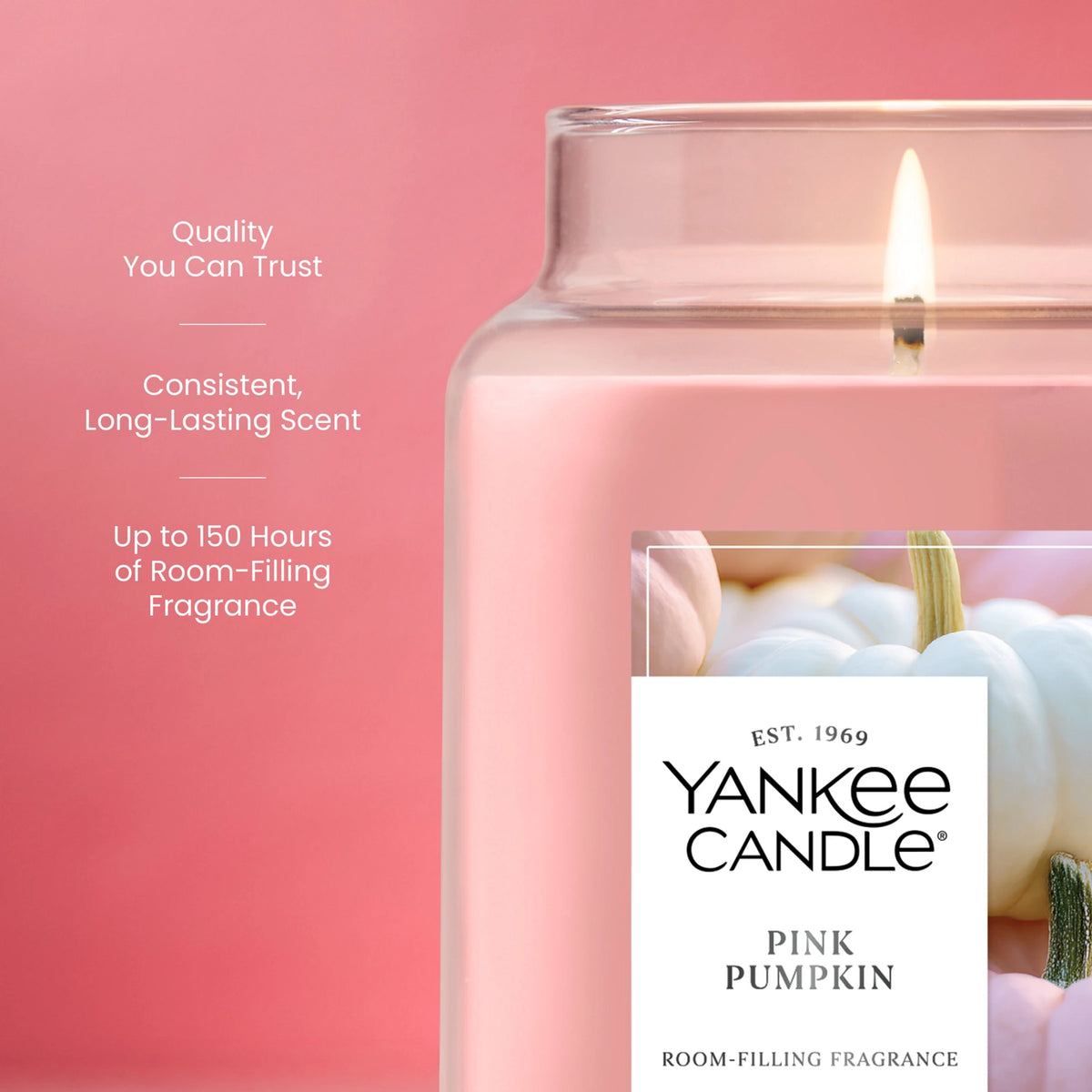 Large Jar Scented Candle - Pink Pumpkin