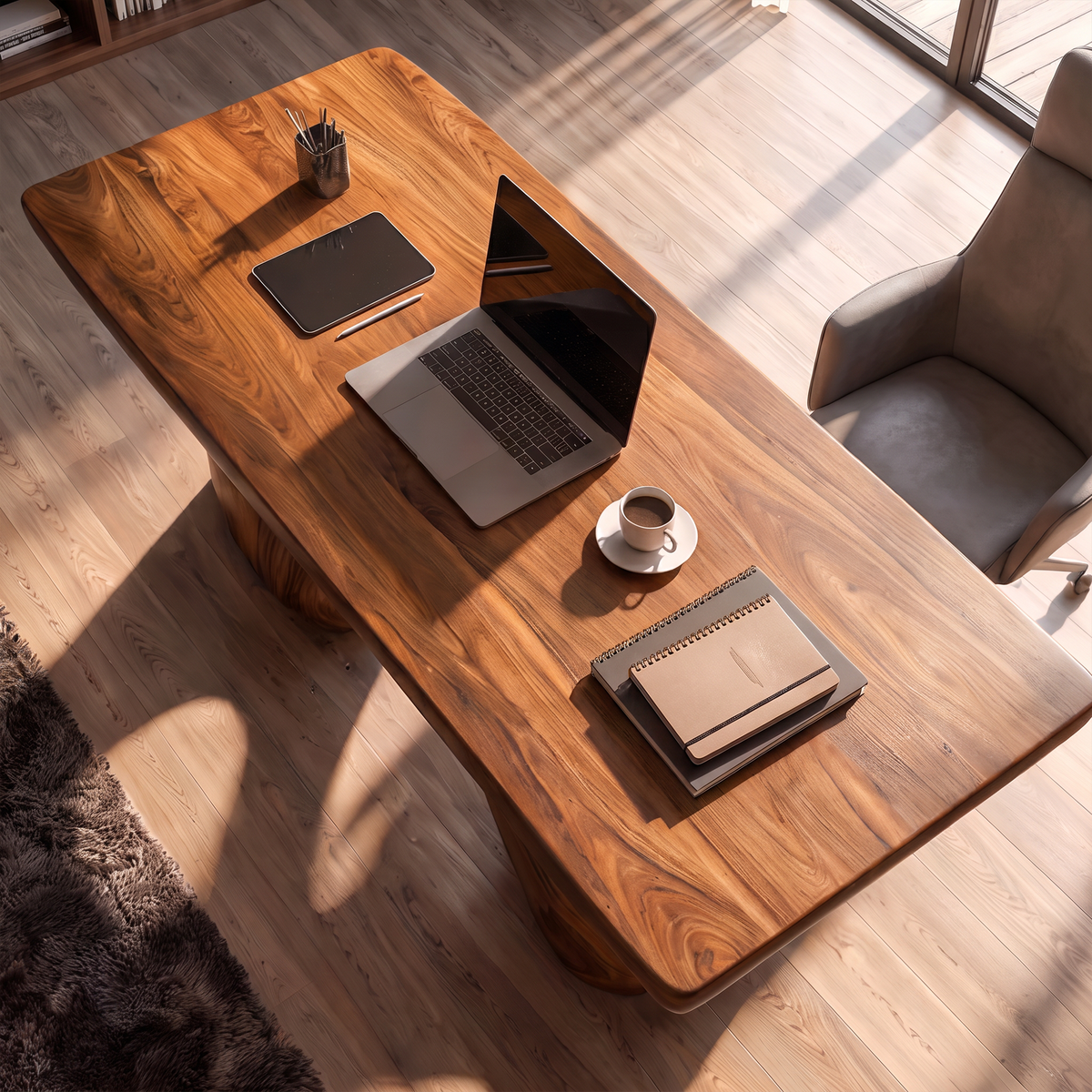 Contemporary Halloween Desk With Flowing Sculptural Legs For Home Office