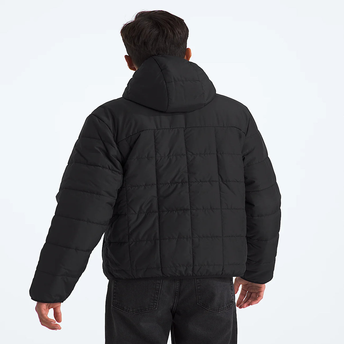 Boys' Reversible Hooded Jacket - Black