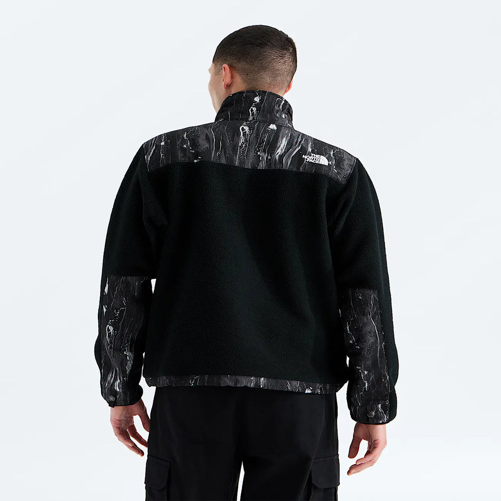 Men's Full-Zip Fleece Jacket - Black Print