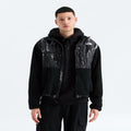 Men's Full-Zip Fleece Jacket - Black Print