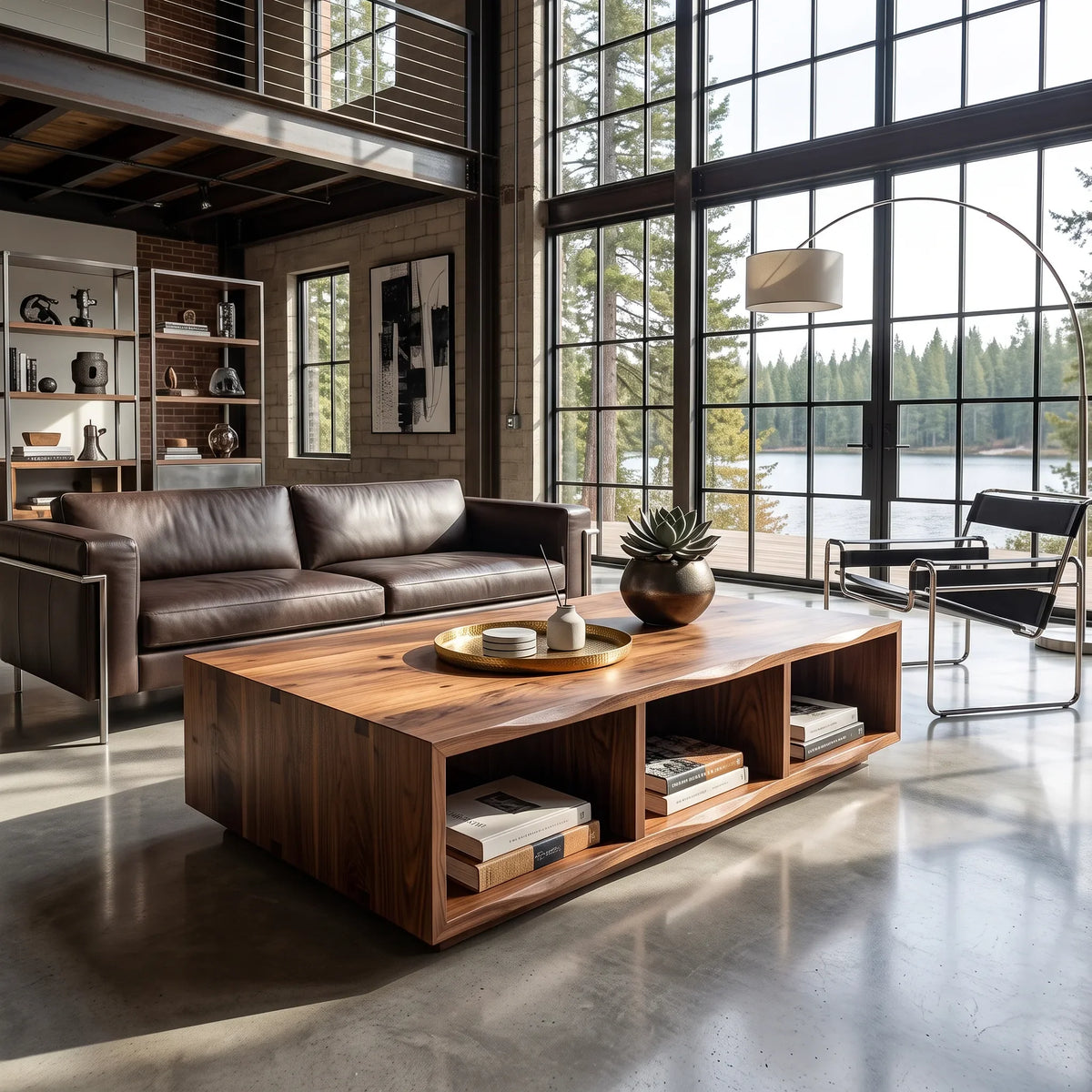 Rustic Live Edge Coffee Table Lake House