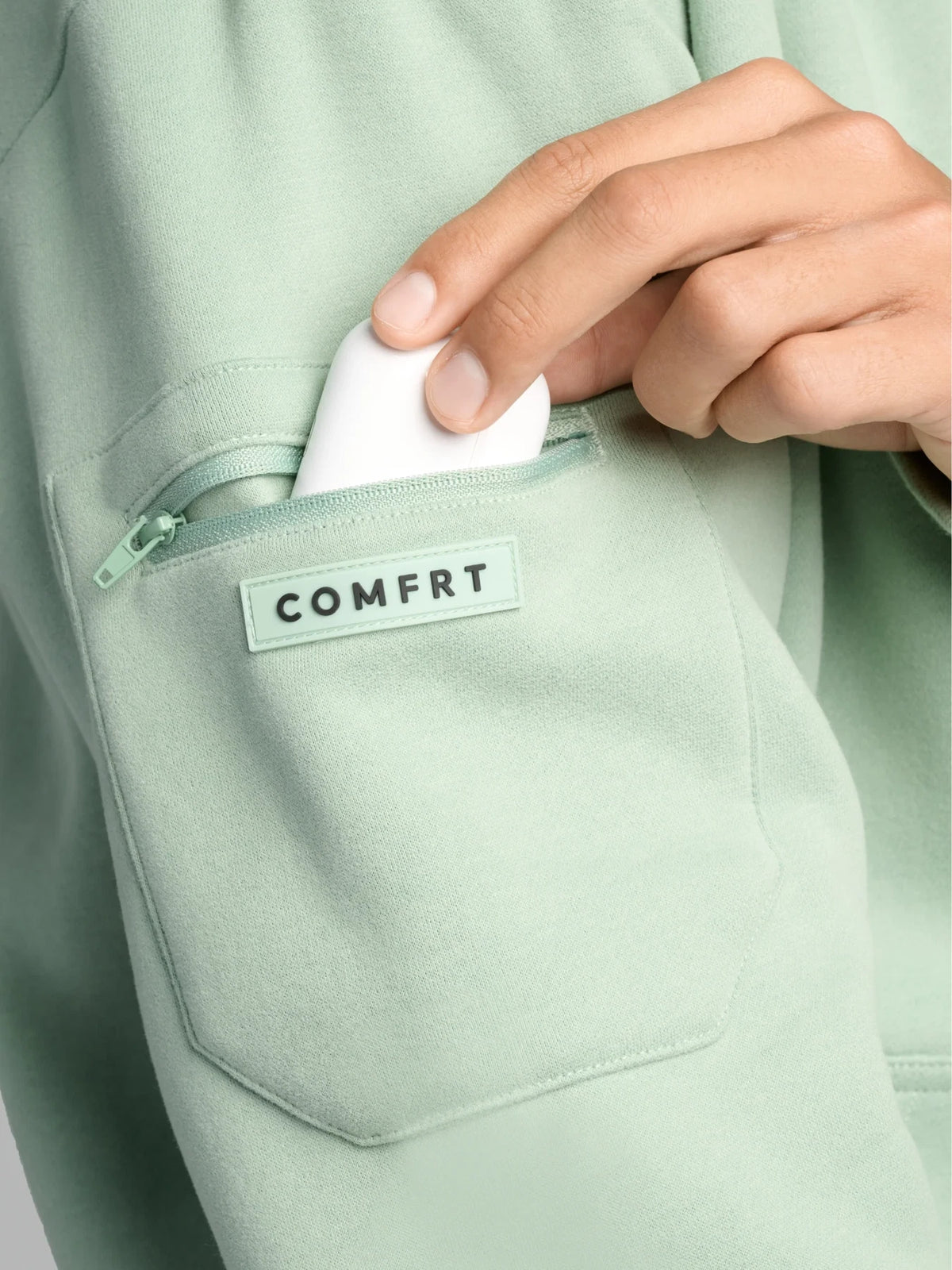 Full-Zip Travel Hoodie - Aloe