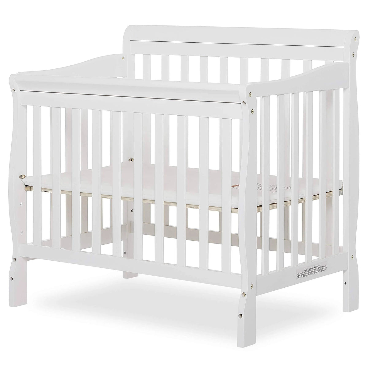 Aden 4-in-1 Convertible Mini Crib, White