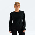 Women's Ribbed Long-Sleeve T-Shirt - Black