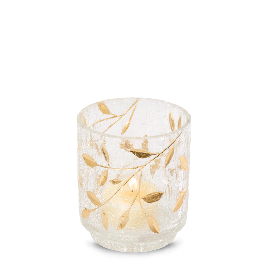 Blossom Tea Light Candle Holder - Gold