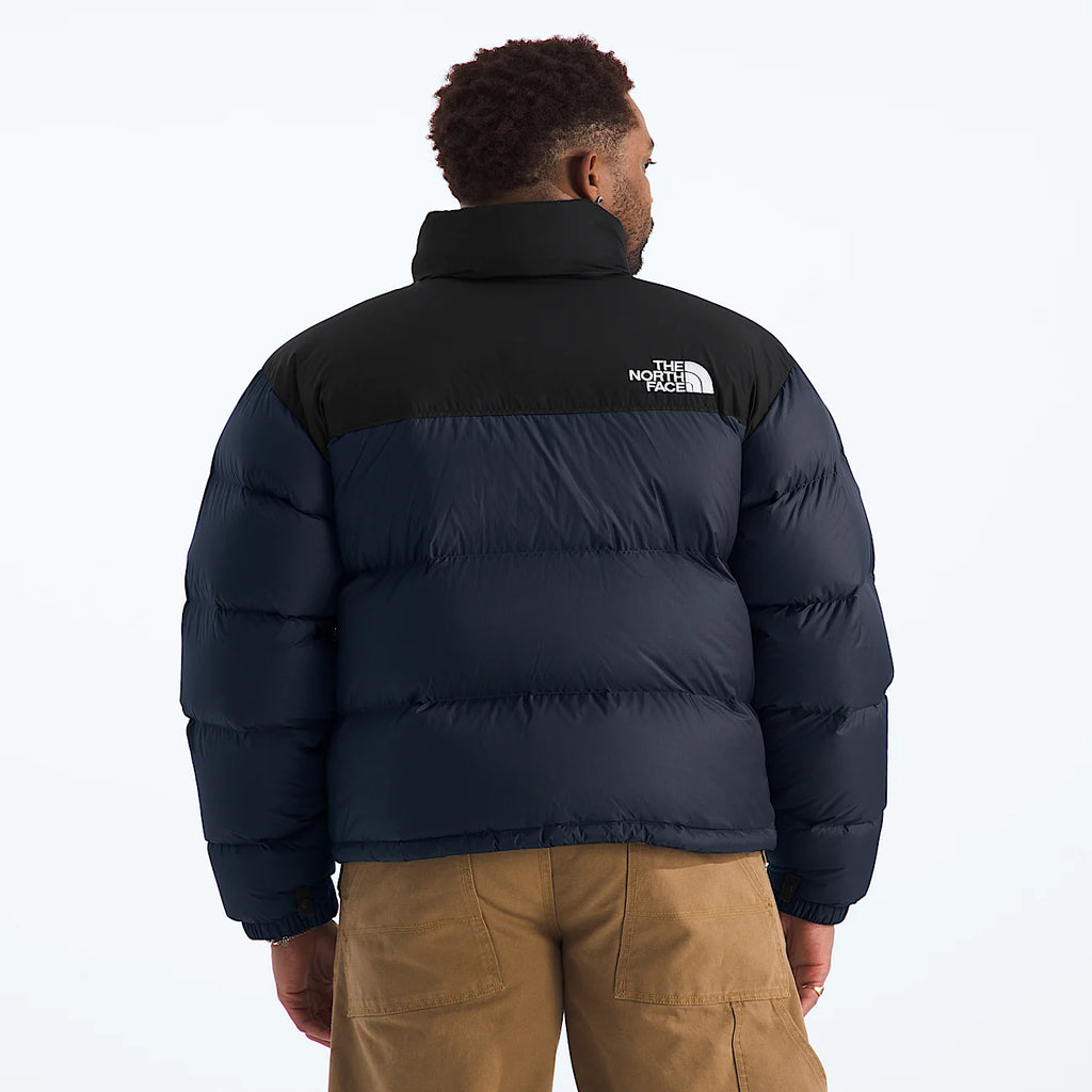 Men's Down Puffer Jacket - Navy and Black