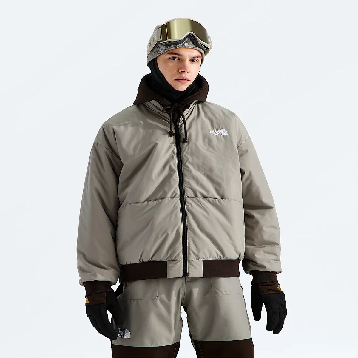 Reversible Bomber Jacket - Brown