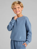 Kids' Waffle-Knit Long-Sleeve Top - Harbor
