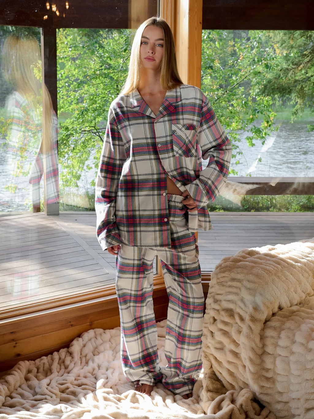 Flannel Pajama Pants - Fireside Plaid