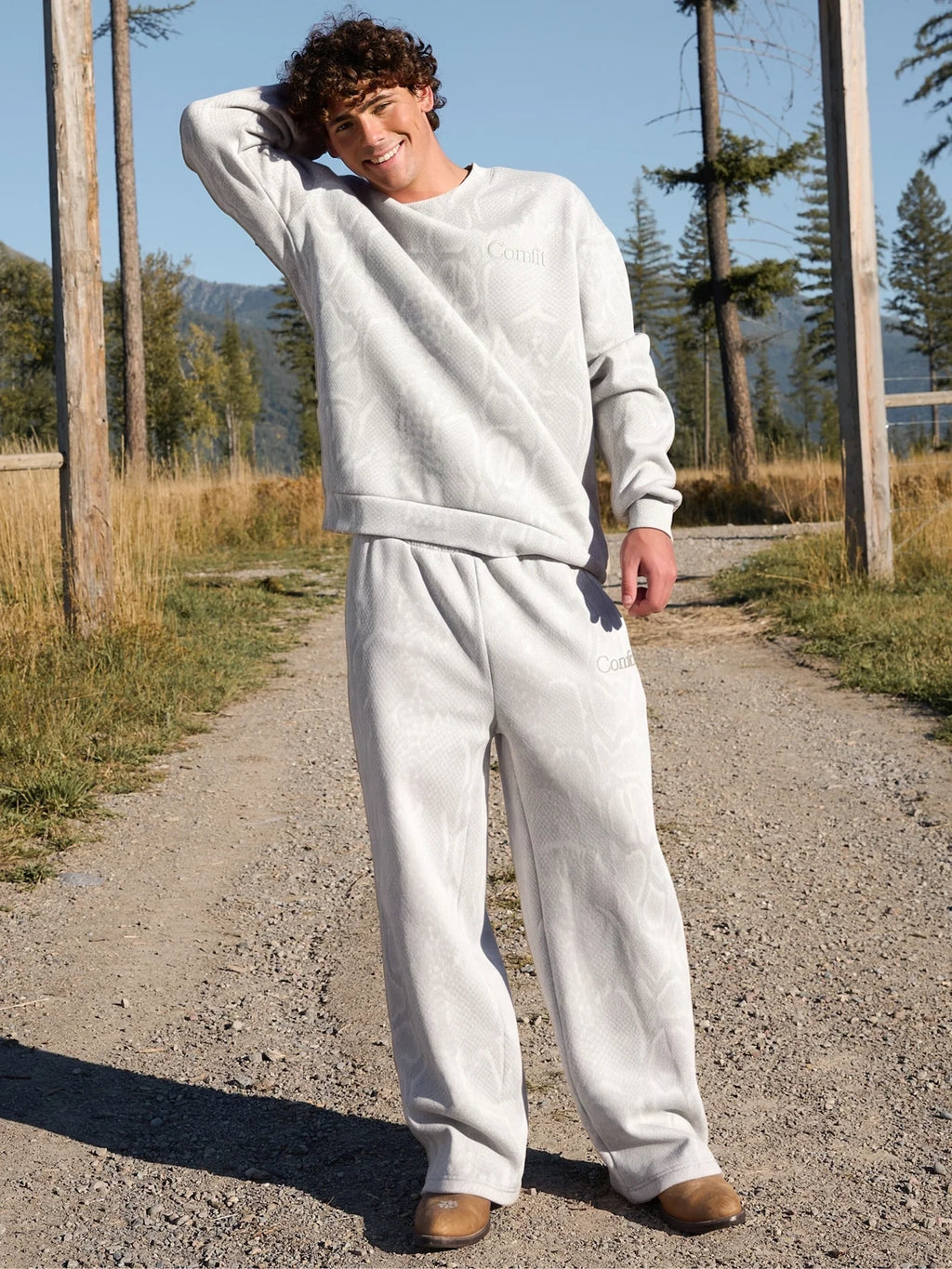 Straight-Leg Sweatpants - Snow Snake